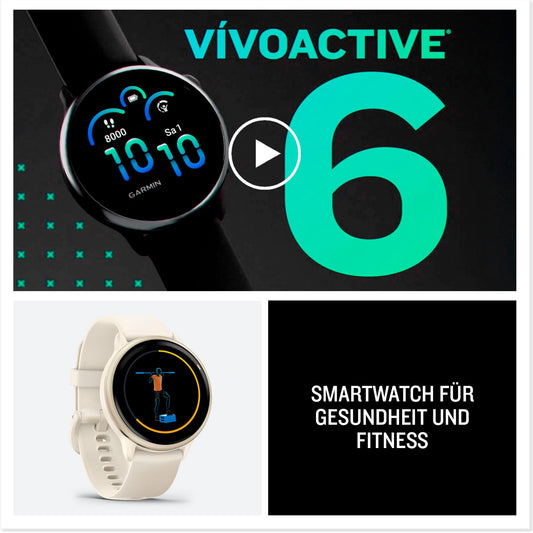 Garmin vívoactive 6 42mm - Fitness-Smartwatch, 1,2"-AMOLED-Touchdisplay, bis zu 11 Tage Akkulaufzeit, 80+ Sport-Apps, Trainingsoptionen