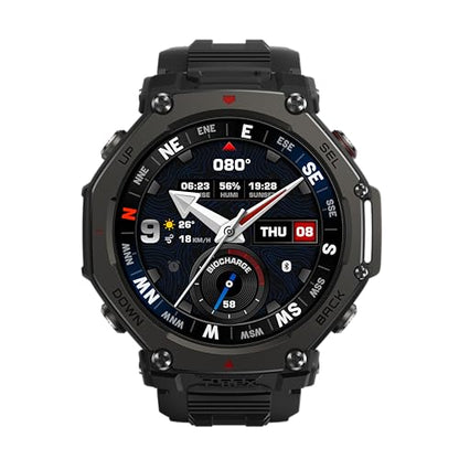Amazfit T-Rex 3 Pro Outdoor Smartwatch 48mm Saphir-AMOLED-Display, Titan-Lünette, Dualband-GPS, Offline-Karten, 25 Tage Akku, Integ. Taschenlampe