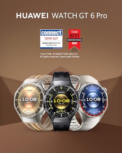 HUAWEI Watch GT 6 Pro Smartwatch, GPS, EKG, 1,47" AMOLED-Display, Bis zu 21 Tage Akku, umfassende Fahrrad-Features, 100+ Sportmodi