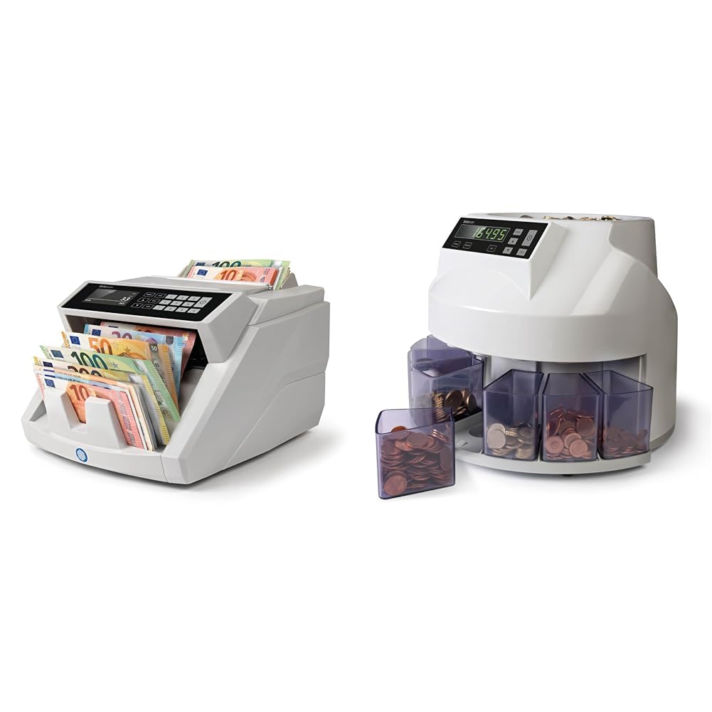 Safescan 2465-S Geldzählmaschine | 7-fache Falschgeldprüfung | Banknoten & Euro Münzzähler | 1250 Scheine/min