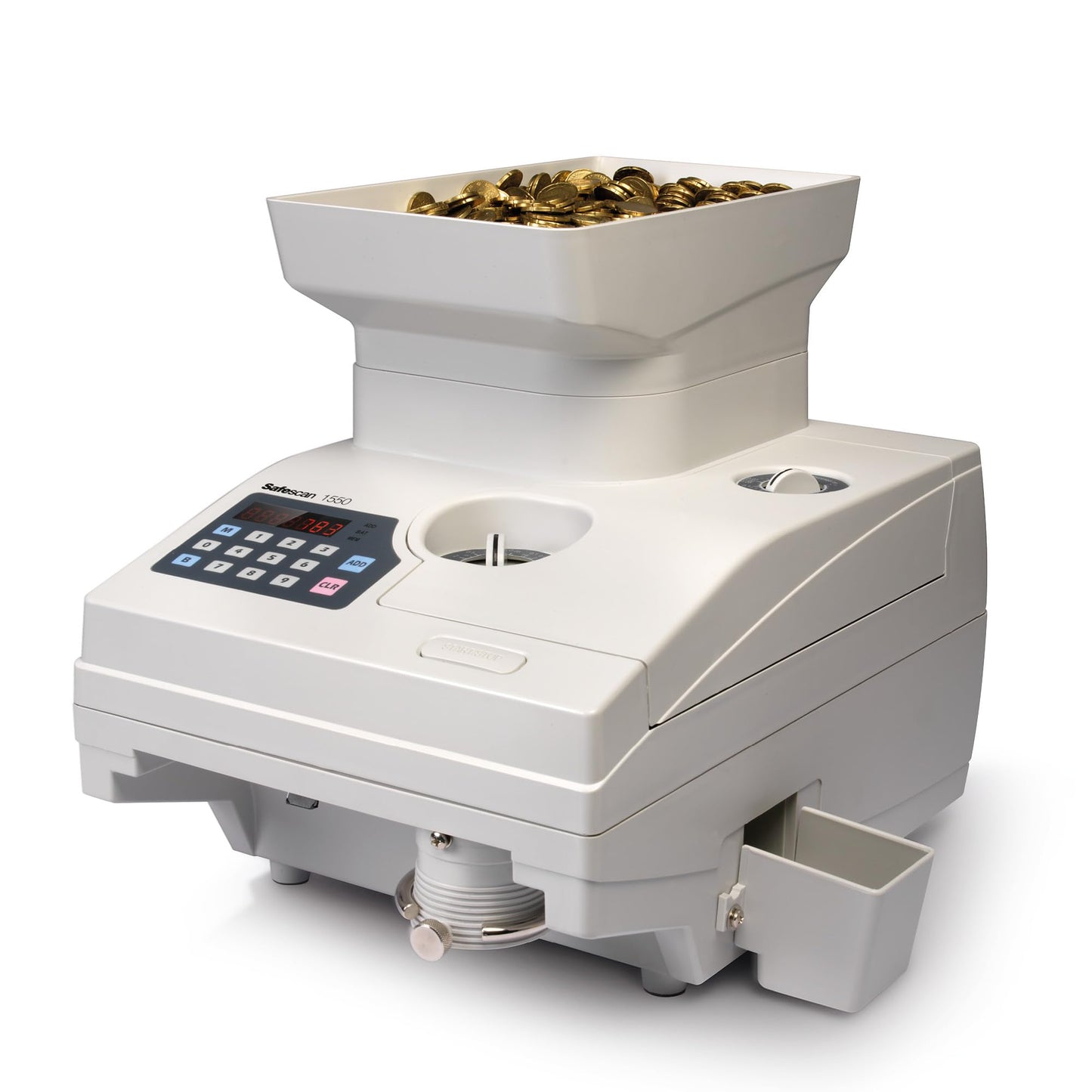 Safescan 1550 HighSpeed Münzzähler | Für große Mengen sortierter Münzen | Robuste Geldzählmaschine