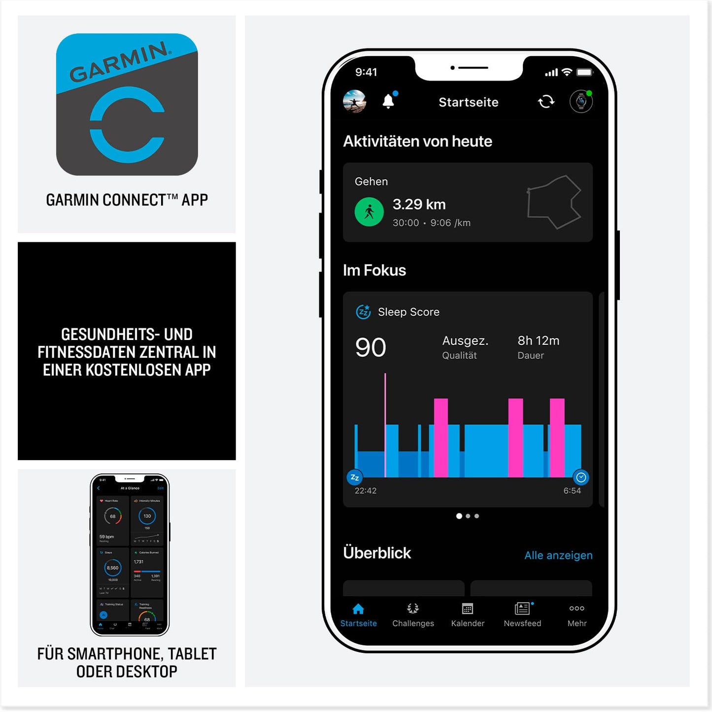 Garmin vívoactive 6 42mm - Fitness-Smartwatch, 1,2"-AMOLED-Touchdisplay, bis zu 11 Tage Akkulaufzeit, 80+ Sport-Apps, Trainingsoptionen