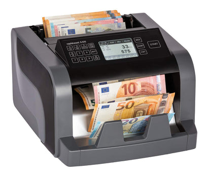 ratiotec rapidcount S 575 Banknotenzählmaschine für gemischte Banknoten mit Wertermittlung in schwarz