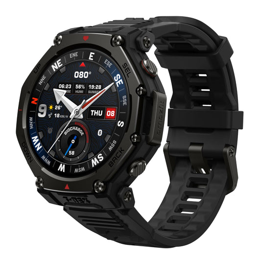 Amazfit T-Rex 3 Pro Outdoor Smartwatch 48mm Saphir-AMOLED-Display, Titan-Lünette, Dualband-GPS, Offline-Karten, 25 Tage Akku, Integ. Taschenlampe