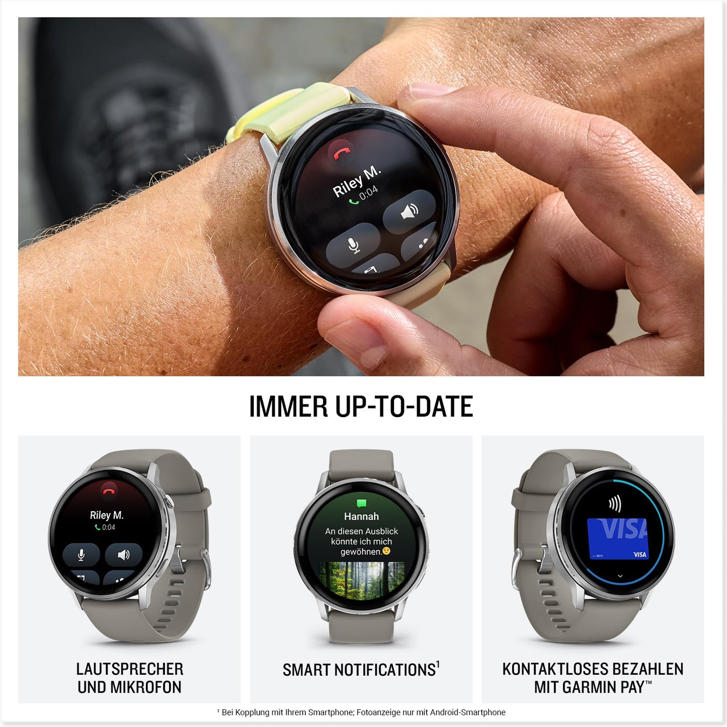 Garmin Venu 4 45mm - Fitness-Smartwatch, 1,4" AMOLED Touchdisplay, bis zu 12 Tage Akkulaufzeit, 80+ Sport-Apps, EKG, Health Status, Fitness Coach