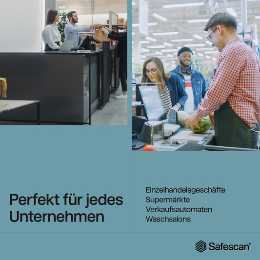 Safescan 1450 Münzzähler | Sortiert & zählt gemischte EUR-Münzen | Münzsortierer nach Stückelung