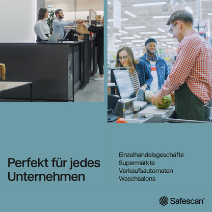 Safescan 1450 Münzzähler | Sortiert & zählt gemischte EUR-Münzen | Münzsortierer nach Stückelung