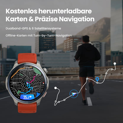 Amazfit Balance 2 Smartwatch 47mm 1.5'' AMOLED Sapphire Glass, Offline-Karten, Dualband-GPS, 21 Tage Akkulaufzeit, 170+ Sportmodi, HYROX & Golfmodus