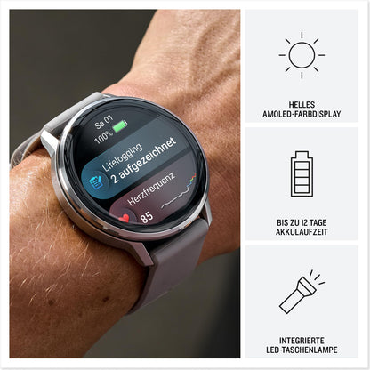 Garmin Venu 4 45mm - Fitness-Smartwatch, 1,4" AMOLED Touchdisplay, bis zu 12 Tage Akkulaufzeit, 80+ Sport-Apps, EKG, Health Status, Fitness Coach