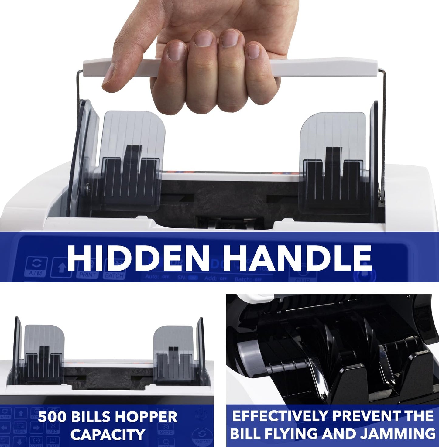 Jubula MV-500 Geldzählmaschine für gemischte Banknoten | UV/MG/IR/2CIS | EUR USD GBP | inkl. MPR-1 Printer