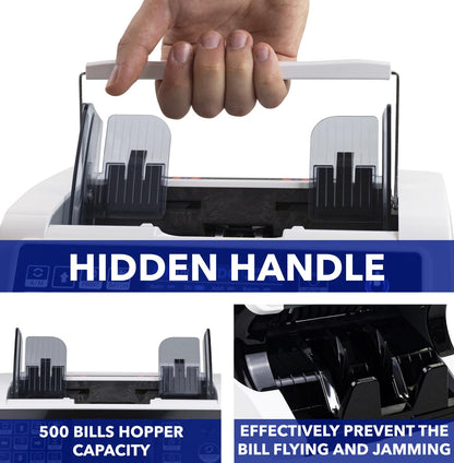 Jubula MV-500 Geldzählmaschine für gemischte Banknoten | UV/MG/IR/2CIS | EUR USD GBP | inkl. MPR-1 Printer