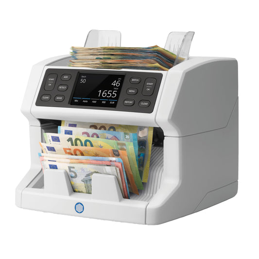 Safescan 2885-S Geldzählmaschine | Wertzählung gemischter Banknoten inkl. USD | 7-fache Echtheitsprüfung