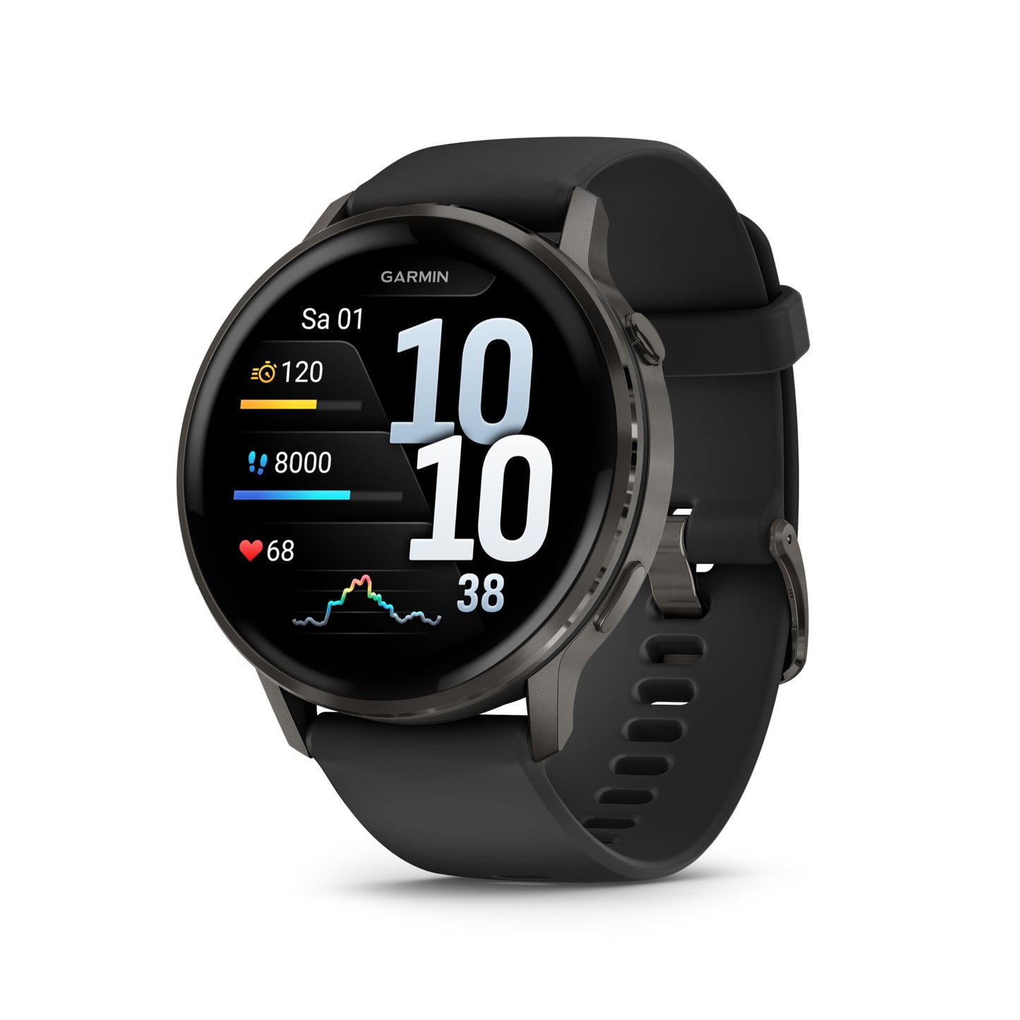 Garmin Venu 4 45mm - Fitness-Smartwatch, 1,4" AMOLED Touchdisplay, bis zu 12 Tage Akkulaufzeit, 80+ Sport-Apps, EKG, Health Status, Fitness Coach