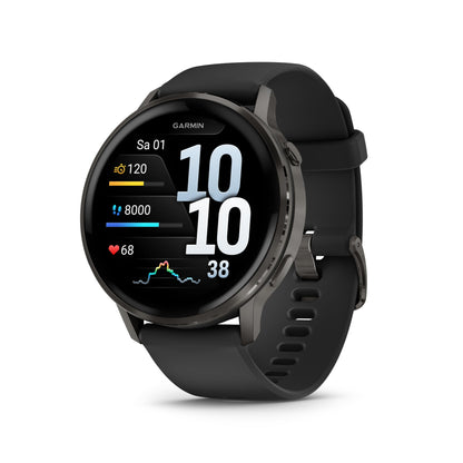 Garmin Venu 4 45mm - Fitness-Smartwatch, 1,4" AMOLED Touchdisplay, bis zu 12 Tage Akkulaufzeit, 80+ Sport-Apps, EKG, Health Status, Fitness Coach