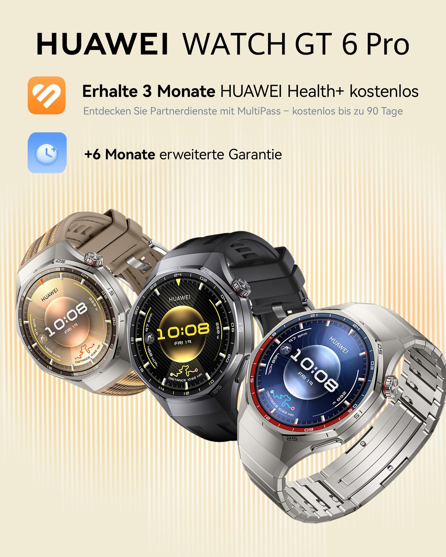 HUAWEI Watch GT 6 Pro Smartwatch, GPS, EKG, 1,47" AMOLED-Display, Bis zu 21 Tage Akku, umfassende Fahrrad-Features, 100+ Sportmodi