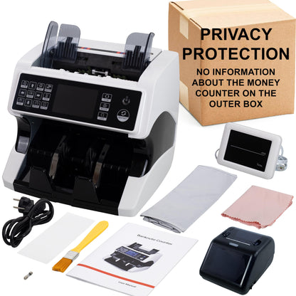 Jubula MV-500 Geldzählmaschine für gemischte Banknoten | UV/MG/IR/2CIS | EUR USD GBP | inkl. MPR-1 Printer