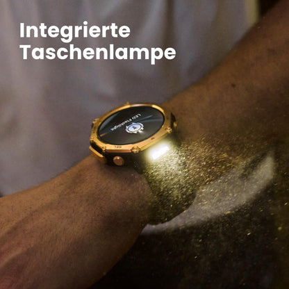 Amazfit T-Rex 3 Pro Outdoor Smartwatch 48mm Saphir-AMOLED-Display, Titan-Lünette, Dualband-GPS, Offline-Karten, 25 Tage Akku, Integ. Taschenlampe